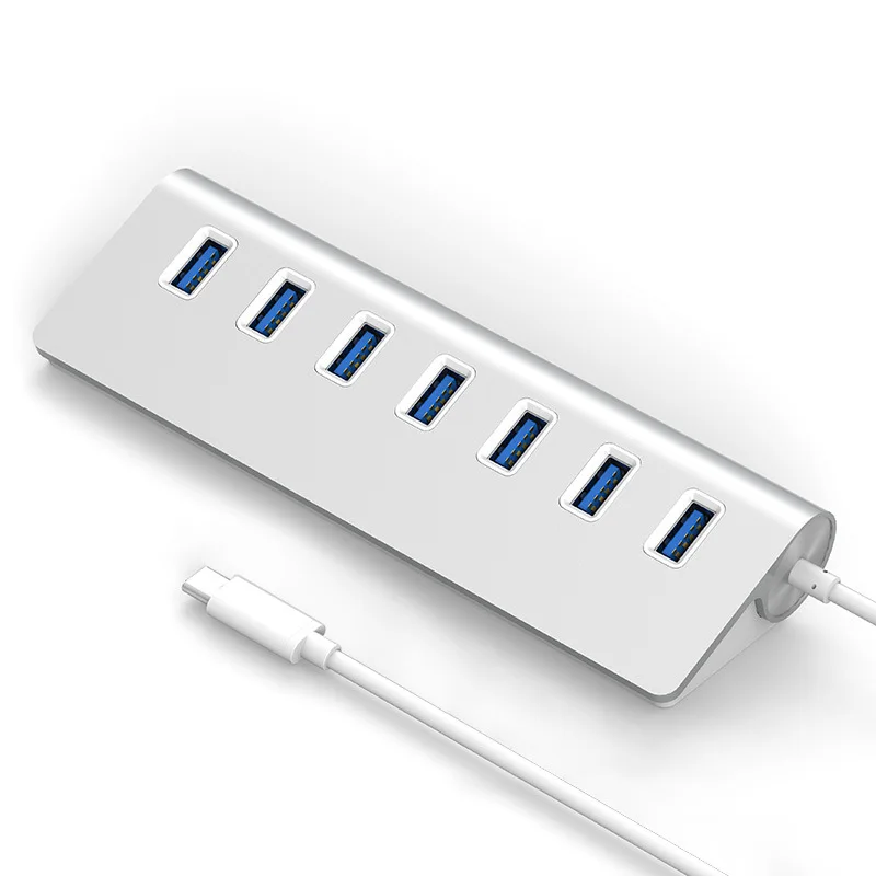 Type-C to 7-Port USB 3.0 Hub Aluminum Alloy High Speed Data Transfer Splitter for MacBook Laptop PC
Type-C to 7-Port USB 3.0 Hub Aluminum Alloy High Speed Data Transfer Splitter for MacBook Laptop PC