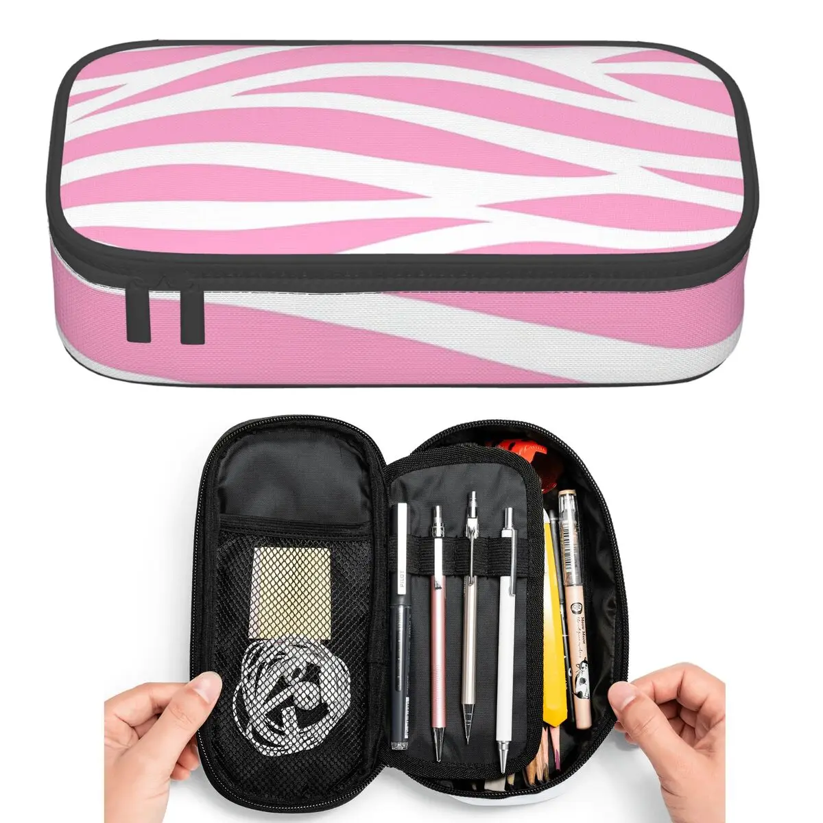 Zebra Pattern Pink Zebra Stripes Pencil Cases for Student Pen Box Pencil Bag Big Capacity Pencil Pouch Pen Holder
Zebra Pattern Pink Zebra Stripes Pencil Cases for Student Pen Box Pencil Bag Big Capacity Pencil Pouch Pen Holder