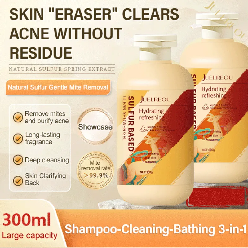 Sulfur Anti-Mite Body Wash for Men & Women, Oil-Control Itch-Relief Cleansing Shower Gel, Deep Cleaning Gentle Moisturizing
Sulfur Anti-Mite Body Wash for Men & Women, Oil-Control Itch-Relief Cleansing Shower Gel, Deep Cleaning Gentle Moisturizing