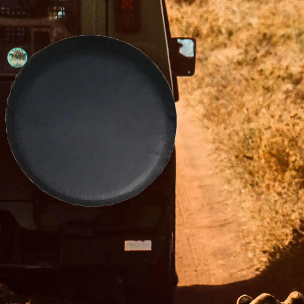 Black Spare Tire Cover Premium PVC Weatherproof Tire Protector Sun Rain Dust Proof for Suv Pickup Rv Trailer Camper Car Wheel
Black Spare Tire Cover Premium PVC Weatherproof Tire Protector Sun Rain Dust Proof for Suv Pickup Rv Trailer Camper Car Wheel