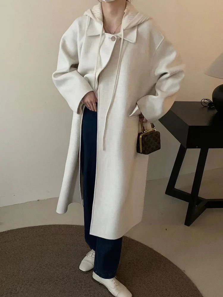 2023 Korea East Gate Detachable Two Hooded Double-sided Velvet Coat for Women's Minimalist Temperament Wool Coat
2023 Korea East Gate Detachable Two Hooded Double-sided Velvet Coat for Women's Minimalist Temperament Wool Coat