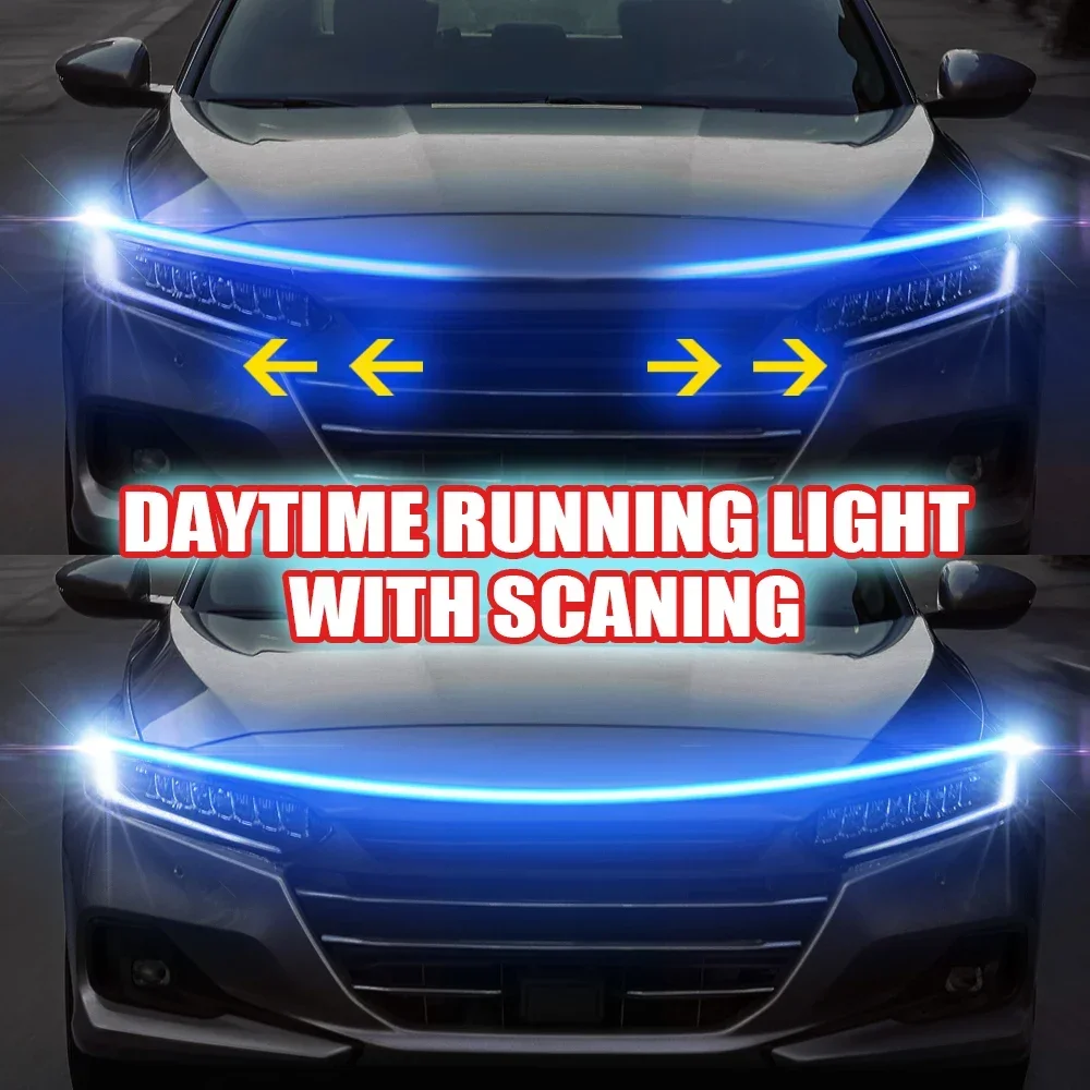 Car Hood LED Daytime Running Light Strip Waterproof Flexible Auto Decorative Atmosphere Lamp Ambient With Start Scan Backlight
Car Hood LED Daytime Running Light Strip Waterproof Flexible Auto Decorative Atmosphere Lamp Ambient With Start Scan Backlight