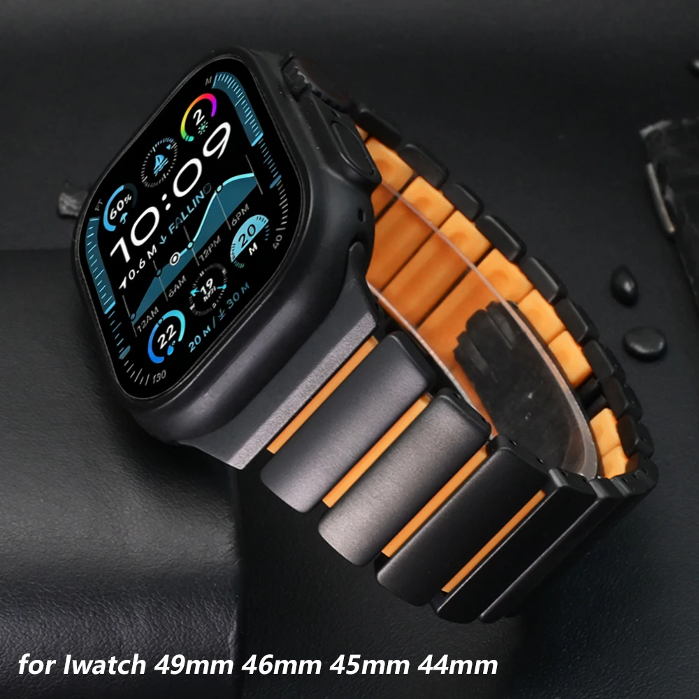 Man Titanium Strap for Apple Watch Ultra 3 2 1 49mm Replacement Rubber Wrist Band for Iwatch 11 10 46mm 9 8 7 6 5 4 Se 44mm 45mm
Man Titanium Strap for Apple Watch Ultra 3 2 1 49mm Replacement Rubber Wrist Band for Iwatch 11 10 46mm 9 8 7 6 5 4 Se 44mm 45mm