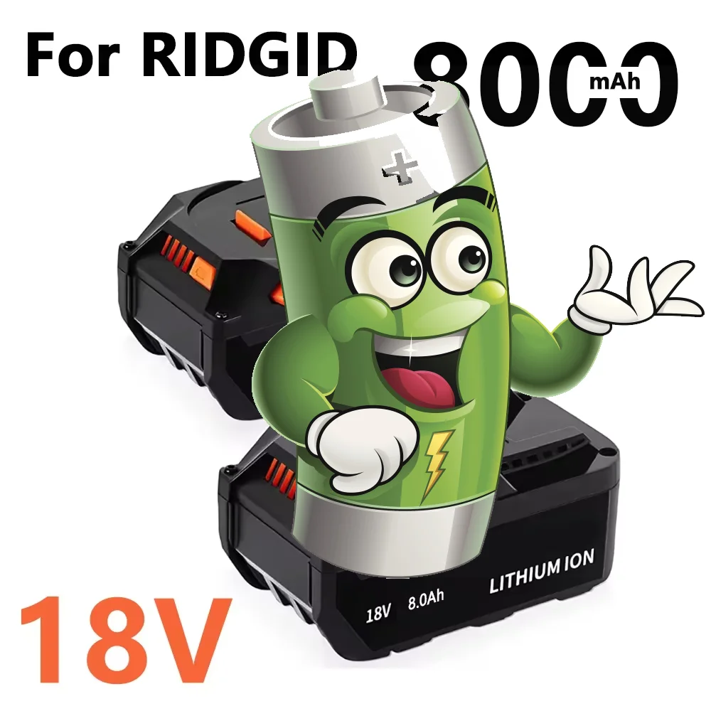 18V For AEG Battery 8.0AH Lithium Ion Battery for RIDGID R840087 R840085 L1815R L1850R L1830R R840083 Cordless Power Tool Series
18V For AEG Battery 8.0AH Lithium Ion Battery for RIDGID R840087 R840085 L1815R L1850R L1830R R840083 Cordless Power Tool Series
