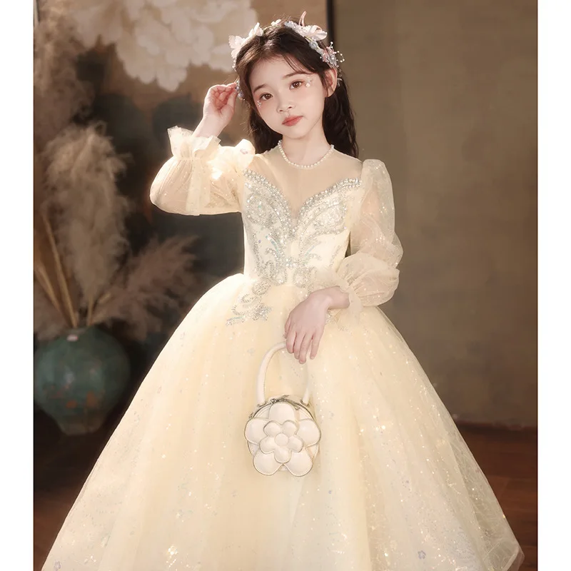 French Style Girls' Evening Dress New High-End Girl's Birthday Party Princess Dress Children's Recitation Host Piano Performance
French Style Girls' Evening Dress New High-End Girl's Birthday Party Princess Dress Children's Recitation Host Piano Performance
