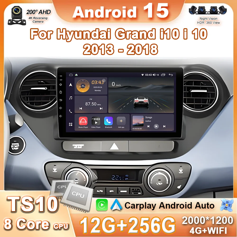 Car Radio Stereo Android 15 For Hyundai Grand i10 i 10 2013 2014 2015 2016 2017 2018 Auto Multimidia Video Player Head Unit BT
Car Radio Stereo Android 15 For Hyundai Grand i10 i 10 2013 2014 2015 2016 2017 2018 Auto Multimidia Video Player Head Unit BT