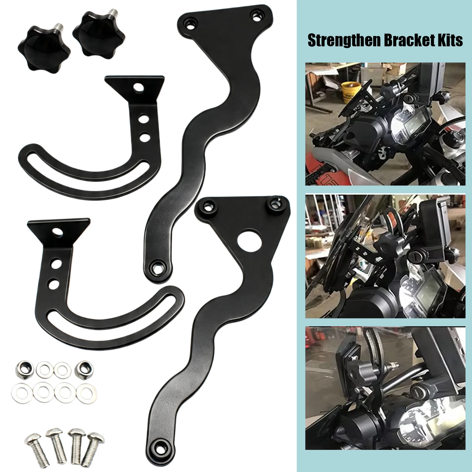 For BMW R1200GS R1250GS 2013-2025 Adjustable Windshield Bracket Metal Reinforcement Windscreen Support Holder