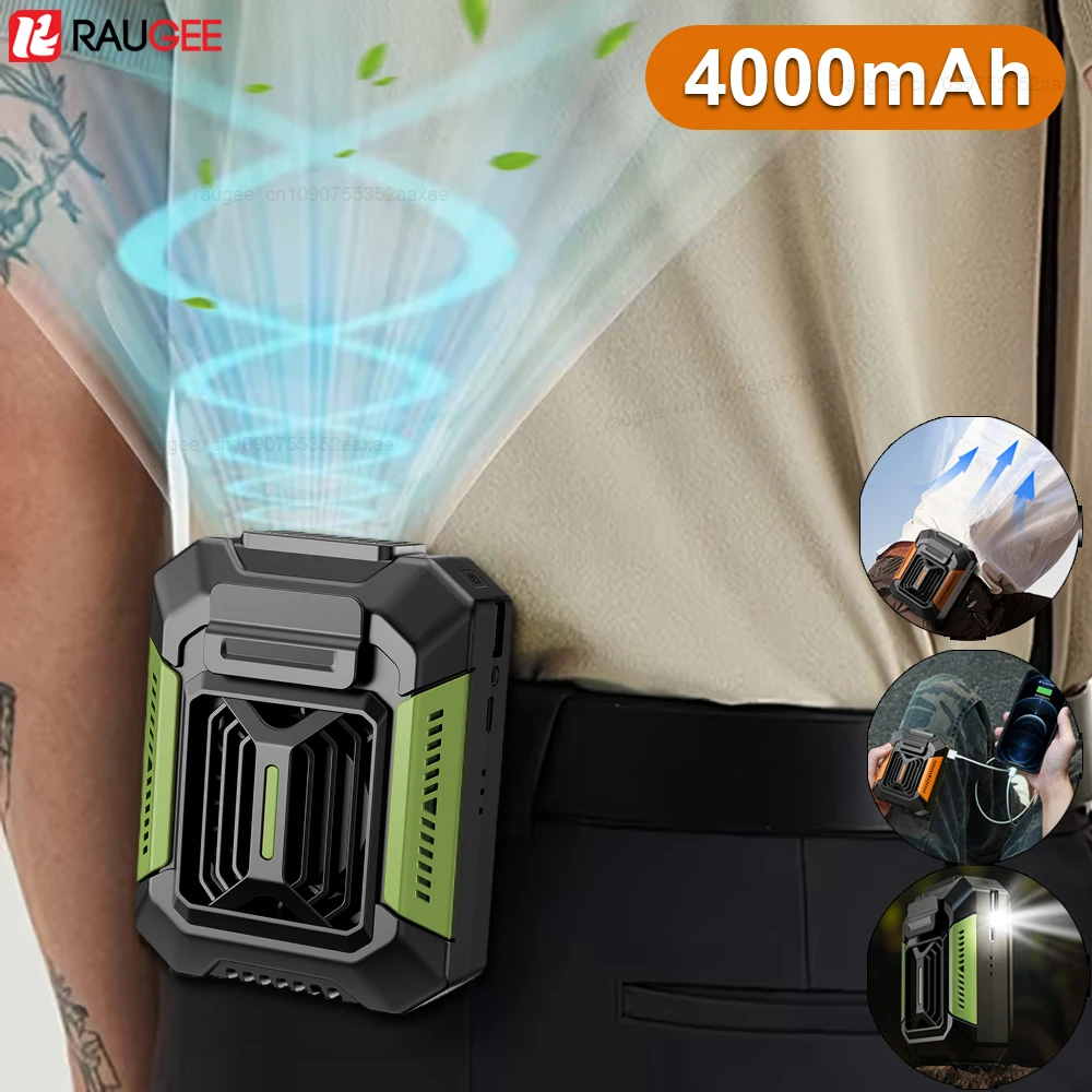 Portable Waist Fan 4000mAh Rechargeable Camping Fan with LED Light 3 Speed Adjustment Personal Shirt Fan for Camping Outdoor
Portable Waist Fan 4000mAh Rechargeable Camping Fan with LED Light 3 Speed Adjustment Personal Shirt Fan for Camping Outdoor