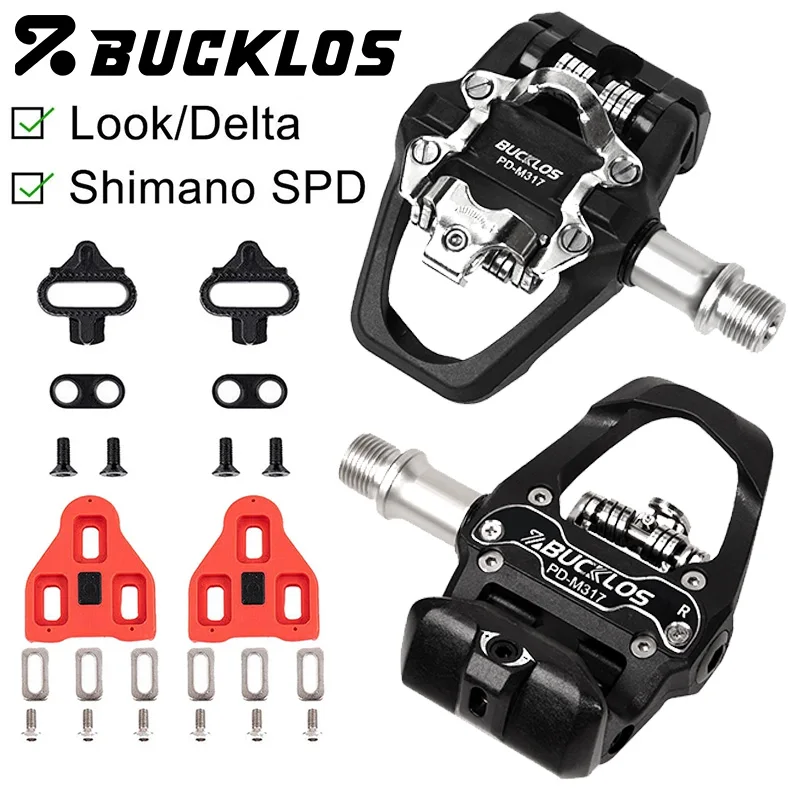 BUCKLOS Bicycle Self-locking Pedals Dual Function Road Mountain Bike Lock Pedal for Shimano SPD/LOOK DELTA System Mtb Pedals
BUCKLOS Bicycle Self-locking Pedals Dual Function Road Mountain Bike Lock Pedal for Shimano SPD/LOOK DELTA System Mtb Pedals