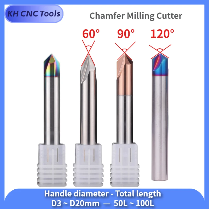 KH CNC 2 / 3 Flutes 60° 90° 120° Tungsten Steel Carbide Chamfer Milling Cutter V-shaped Router Deburring Chamfering End Mills
KH CNC 2 / 3 Flutes 60° 90° 120° Tungsten Steel Carbide Chamfer Milling Cutter V-shaped Router Deburring Chamfering End Mills