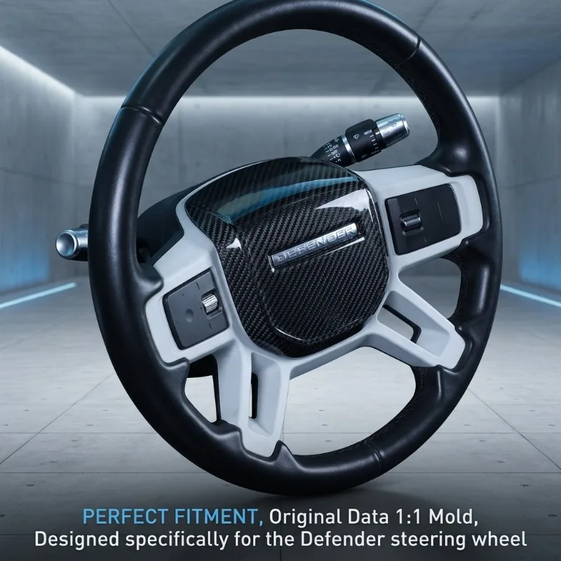 Real Carbon Fiber For Land Rover Defender 90 110 130 2020-2026 Car Steering Wheel Logo Cover Trim Interior Car Accessories
Real Carbon Fiber For Land Rover Defender 90 110 130 2020-2026 Car Steering Wheel Logo Cover Trim Interior Car Accessories