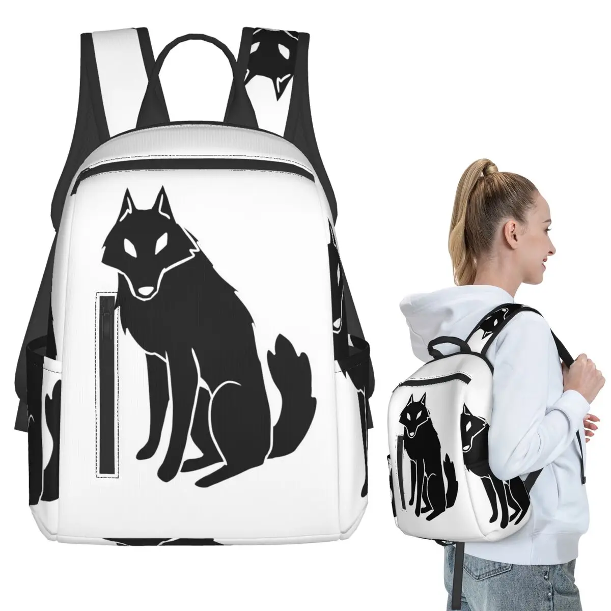 Black Wolf Backpack Student BookBag Children School Bag Laptop Shoulder Bags Boys Girls
Black Wolf Backpack Student BookBag Children School Bag Laptop Shoulder Bags Boys Girls