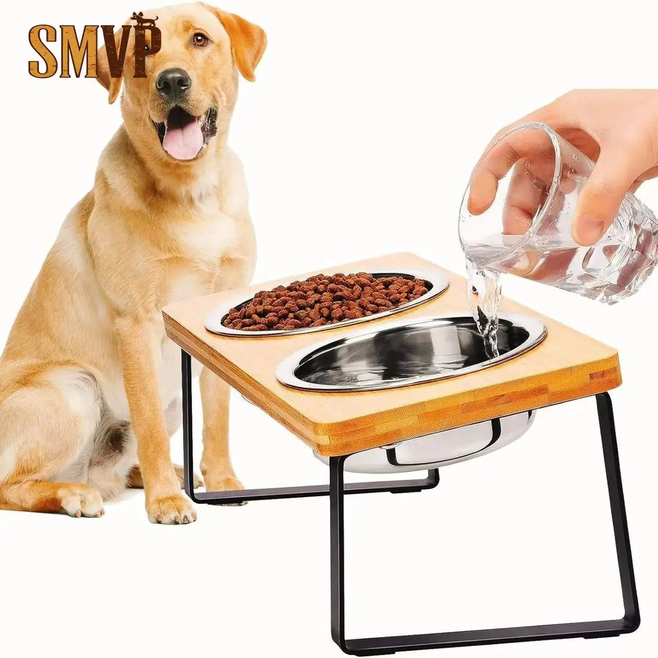 New Non-slip Elevated Pet Bowl Bamboo Stainless Steel Feeder for Cats Small Dogs Bowls Stand Set with 2 Stainless Steel Bowls
New Non-slip Elevated Pet Bowl Bamboo Stainless Steel Feeder for Cats Small Dogs Bowls Stand Set with 2 Stainless Steel Bowls