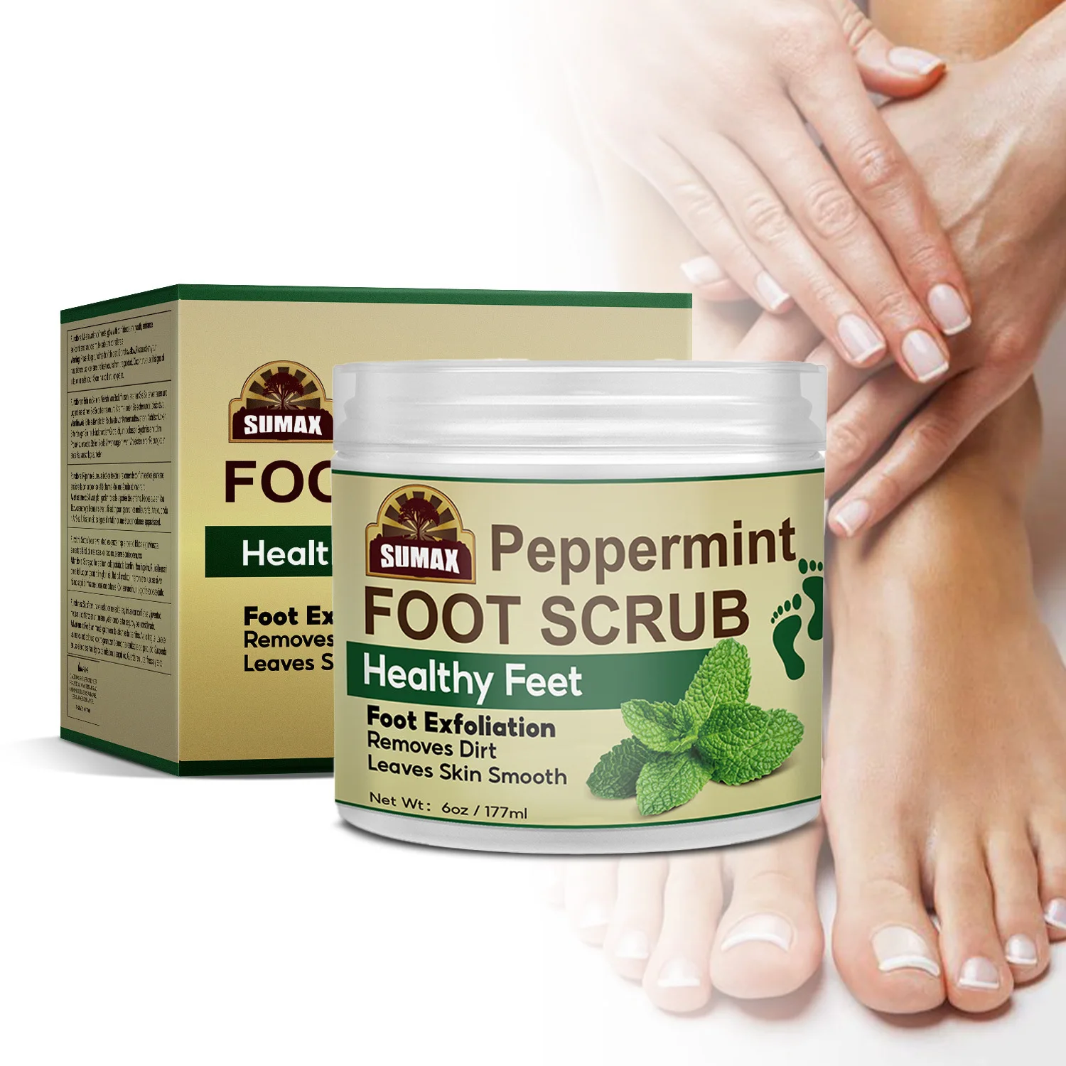 177ml Peppermint Foot Scrub Cream Hypoallergenic Glycerin-Based Exfoliating Moisturizer Nourishing Skin Care for All Skin Types
177ml Peppermint Foot Scrub Cream Hypoallergenic Glycerin-Based Exfoliating Moisturizer Nourishing Skin Care for All Skin Types