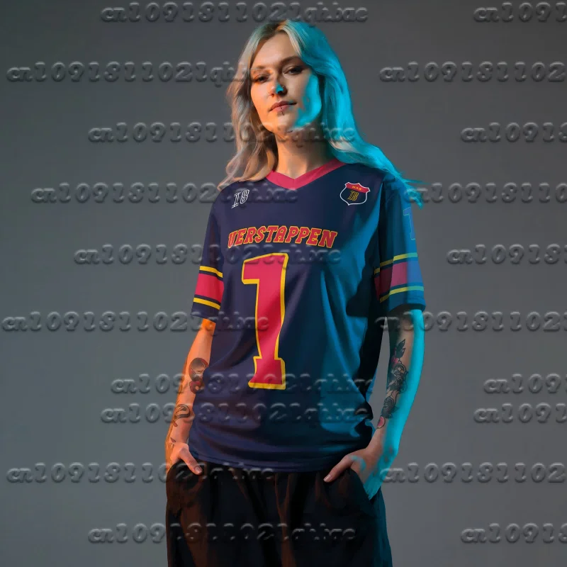 European and American Men's and Women's Racing Motorcycle Enthusiasts V-neck T-shirt V-Verstappen Football 3D Printed Jersey Y2K
European and American Men's and Women's Racing Motorcycle Enthusiasts V-neck T-shirt V-Verstappen Football 3D Printed Jersey Y2K