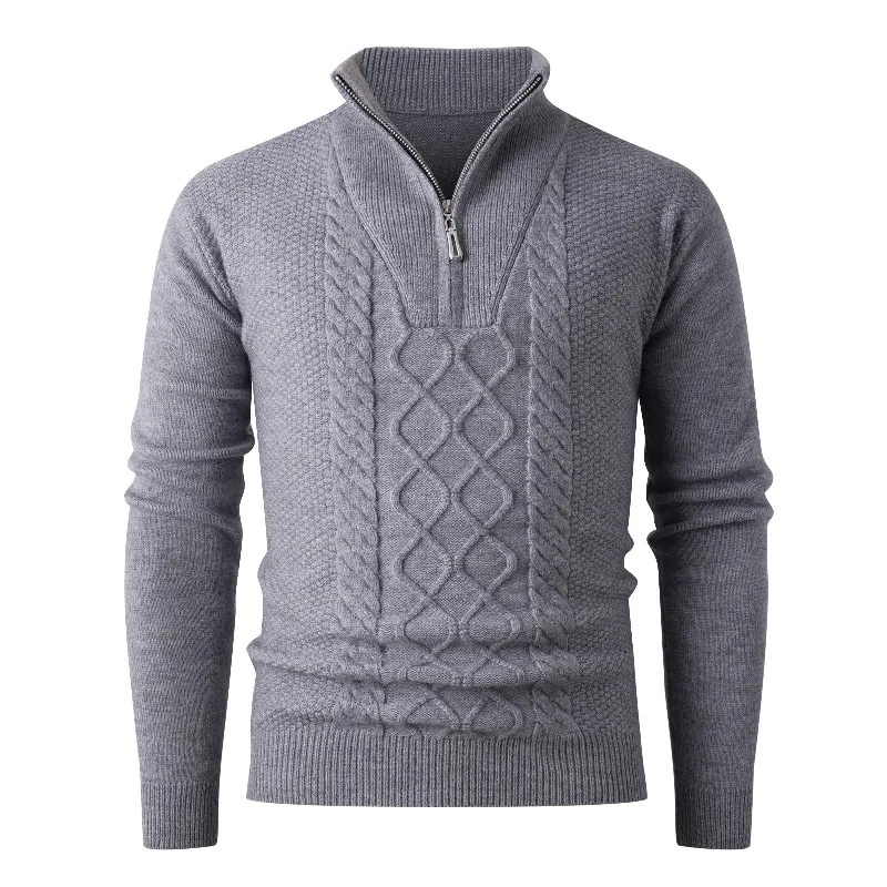 2025 Winter Thick Warm Knit Pullover Men Business Casual Stand-up Collar Half Zipper Sweater Social Versatile Knitwear Sweaters
2025 Winter Thick Warm Knit Pullover Men Business Casual Stand-up Collar Half Zipper Sweater Social Versatile Knitwear Sweaters