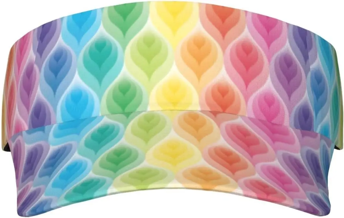 Sport Sun Visor Hat Rainbow Colors Gradient Leaf Unisex Sun Hat Cap for Running Golf
Sport Sun Visor Hat Rainbow Colors Gradient Leaf Unisex Sun Hat Cap for Running Golf