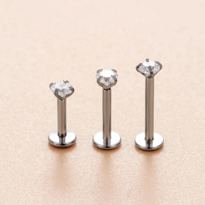10PCS G23 Titanium Labret Lip Stud Hoop Zircon Internal Thread Nose Ear Stud Flat Back Cartilage Earrings Piercing Jewelry 16G
10PCS G23 Titanium Labret Lip Stud Hoop Zircon Internal Thread Nose Ear Stud Flat Back Cartilage Earrings Piercing Jewelry 16G