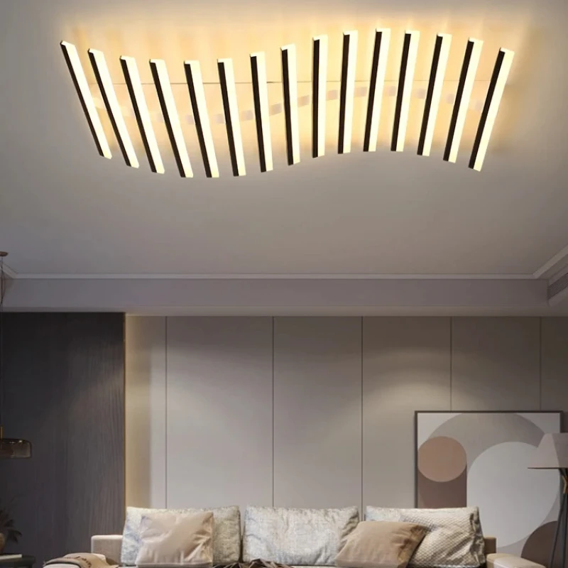 Minimalist line living room lamp modern and simple elegant ceiling light high-end style main light in the hall new type of light
Minimalist line living room lamp modern and simple elegant ceiling light high-end style main light in the hall new type of light