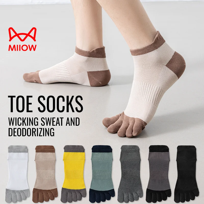 MiiOW Men Five Finger Socks Running Sports Split Toe Sock Deodorant Antibacterial Cycling Cotton Short Ankle Sock Trending Sock
MiiOW Men Five Finger Socks Running Sports Split Toe Sock Deodorant Antibacterial Cycling Cotton Short Ankle Sock Trending Sock