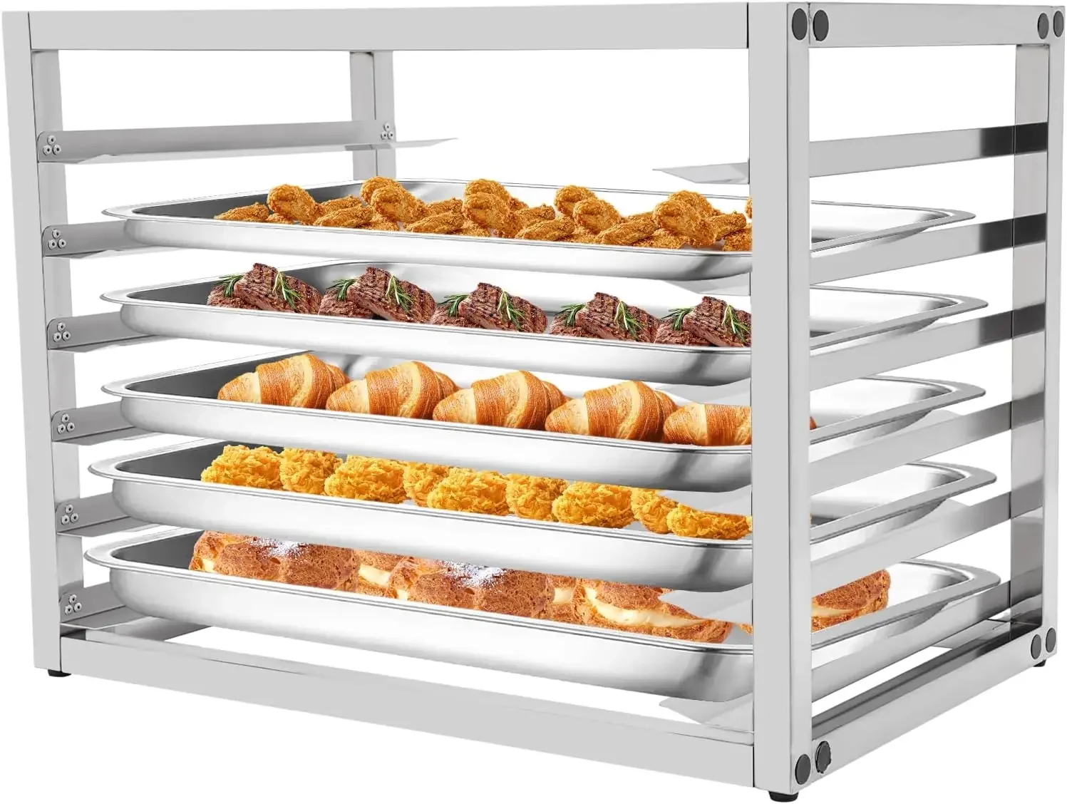 6 Pan Rack,Wall Mounted Sheet Bun Baking Tray Racks, 28" x 18" x 21" Bakery Pan Rack
6 Pan Rack,Wall Mounted Sheet Bun Baking Tray Racks, 28" x 18" x 21" Bakery Pan Rack