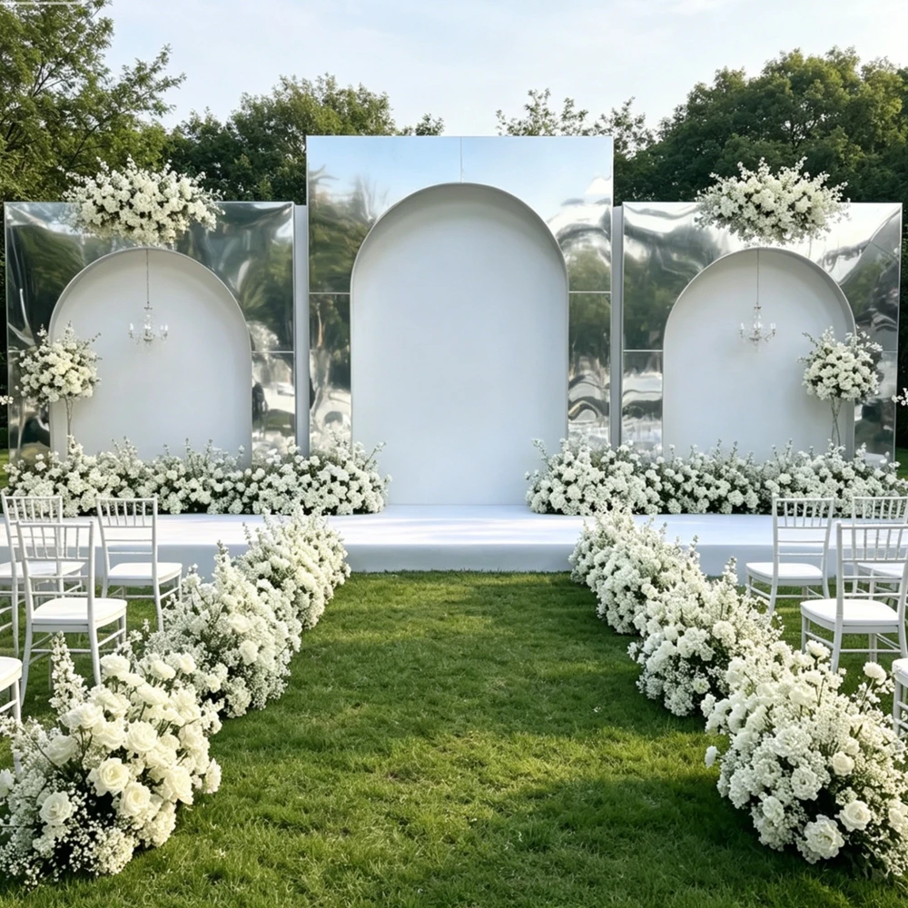 1pcs/3pcs Curved Stainless Steel Wedding mirror slliver Arch for Stage Screen Outdoor Flower stand Background Frame Party Decora
1pcs/3pcs Curved Stainless Steel Wedding mirror slliver Arch for Stage Screen Outdoor Flower stand Background Frame Party Decora