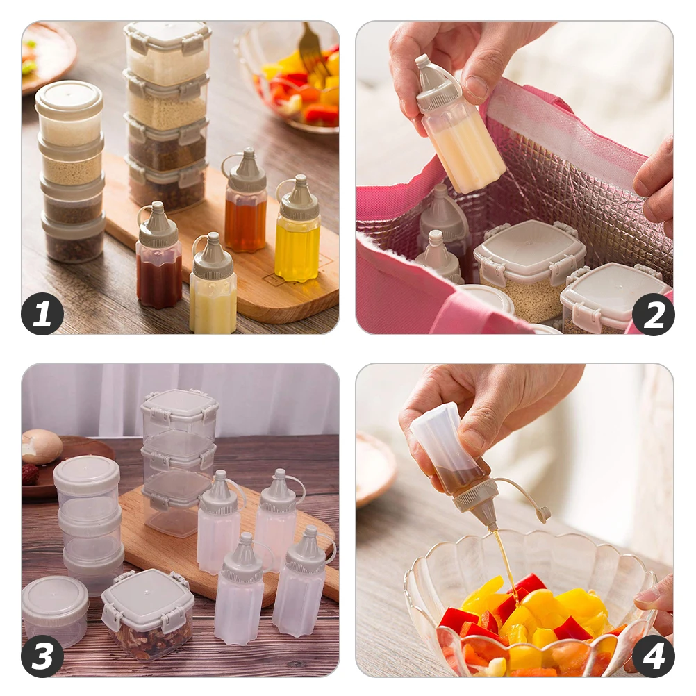 12pcs Plastic Seasoning Jars Sauce Storage Holders Transparent Leakproof Condiment Boxes Multi-Use Kitchen Spice Containers Mini
12pcs Plastic Seasoning Jars Sauce Storage Holders Transparent Leakproof Condiment Boxes Multi-Use Kitchen Spice Containers Mini