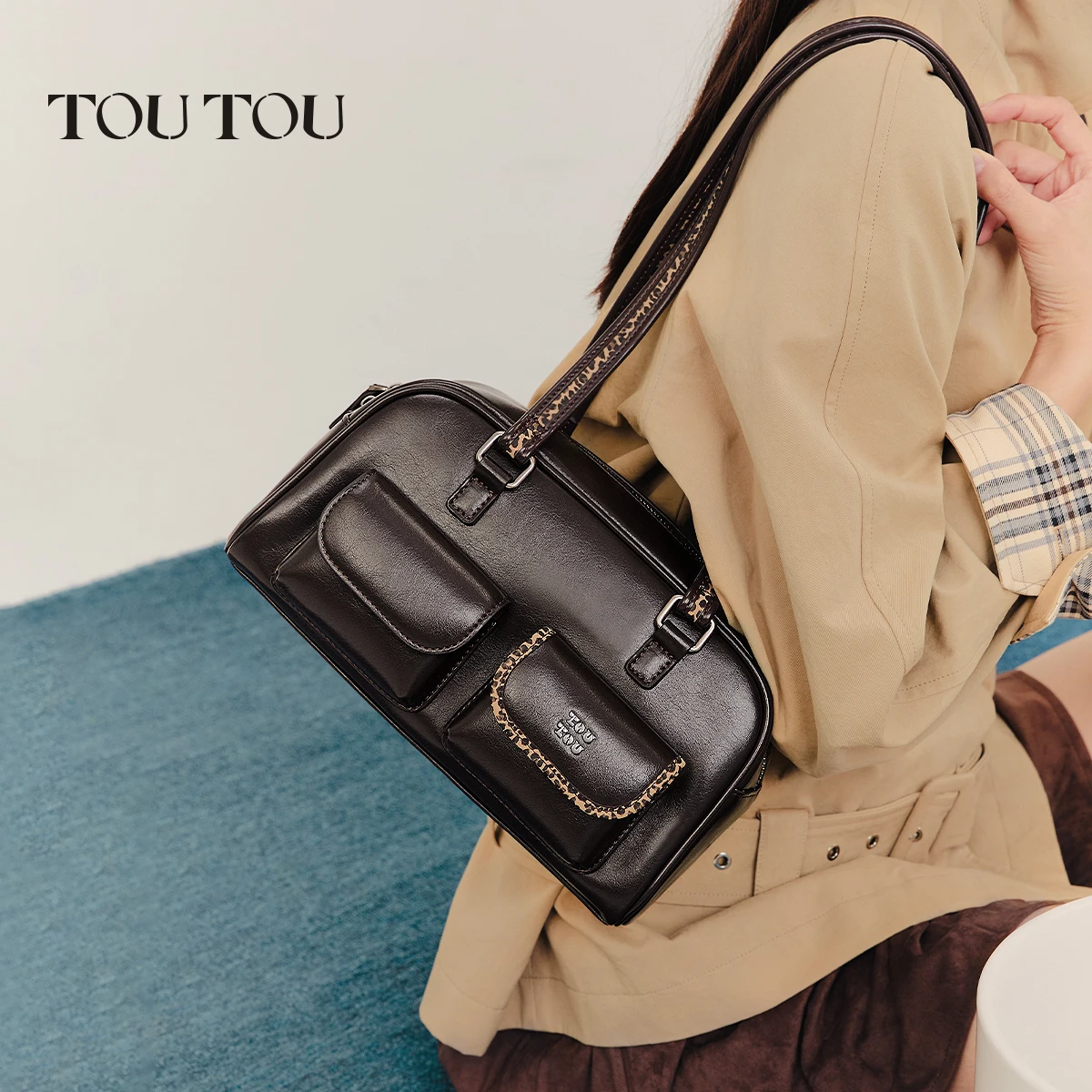 TOUTOU Новая коричневая сумка-боулинг большой вместимости, женская сумка через плечо в стиле ретро, корейский стиль INS, модная трендовая сумка
TOUTOU Новая коричневая сумка-боулинг большой вместимости, женская сумка через плечо в стиле ретро, корейский стиль INS, модная трендовая сумка