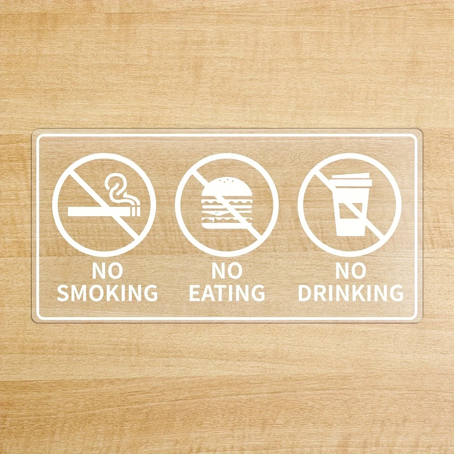 2Pcs No Smoking Eating Drinking Self Adhesive EVA Warning Stickers, Multi-Surface Decals for Glass Plastic Wood Metal
2Pcs No Smoking Eating Drinking Self Adhesive EVA Warning Stickers, Multi-Surface Decals for Glass Plastic Wood Metal