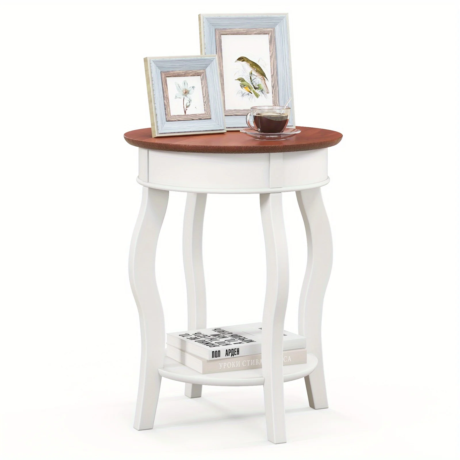 2-Tier Side Table w/ Storage Wooden Nightstand w/Shelf & Solid Rubber Wood Legs, 1pc
2-Tier Side Table w/ Storage Wooden Nightstand w/Shelf & Solid Rubber Wood Legs, 1pc
