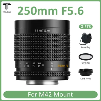 TTArtisan 미러 렌즈 리플렉스 풀 프레임 버블 비누, M42 마운트 펜탁스 어댑터용, 소니 E, 니콘 Z, 니콘 F, 캐논 EF, EOS, F5.6, 250mm