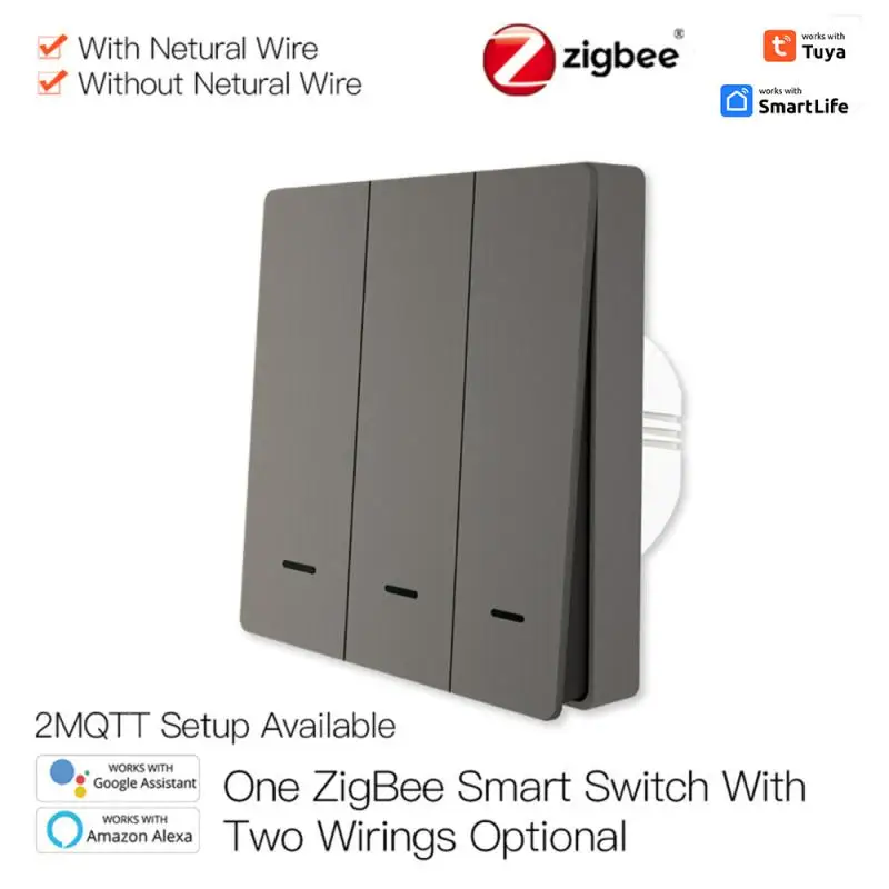 Умный выключатель света Tuya ZigBee с/без нейтрального провода Конденсатор не требуется Smart Life 1\2/3 Way работает с Alexa Google 2mqtt
Умный выключатель света Tuya ZigBee с/без нейтрального провода Конденсатор не требуется Smart Life 1\2/3 Way работает с Alexa Google 2mqtt