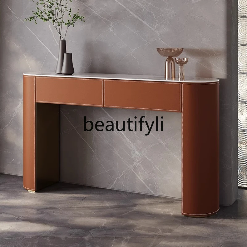 Light luxury secret cabinet, saddle leather, living room for home use, modern front door against the wall rock slab side cabinet
Light luxury secret cabinet, saddle leather, living room for home use, modern front door against the wall rock slab side cabinet