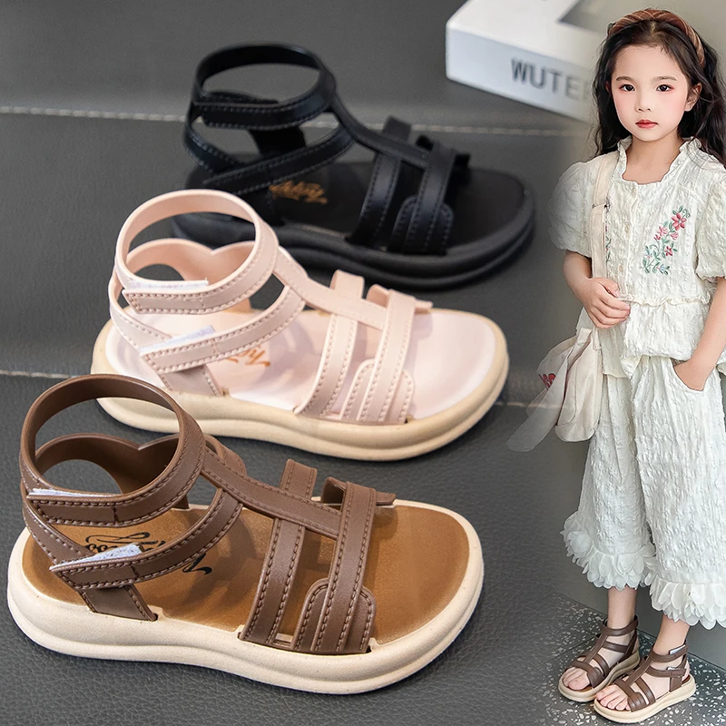 Summer Girls Sandals Open Toe Flat Shoes for Kids Casual Non-slip Soft Sole Toddler Children Roman Sandals for Beach Daily Wear
Summer Girls Sandals Open Toe Flat Shoes for Kids Casual Non-slip Soft Sole Toddler Children Roman Sandals for Beach Daily Wear