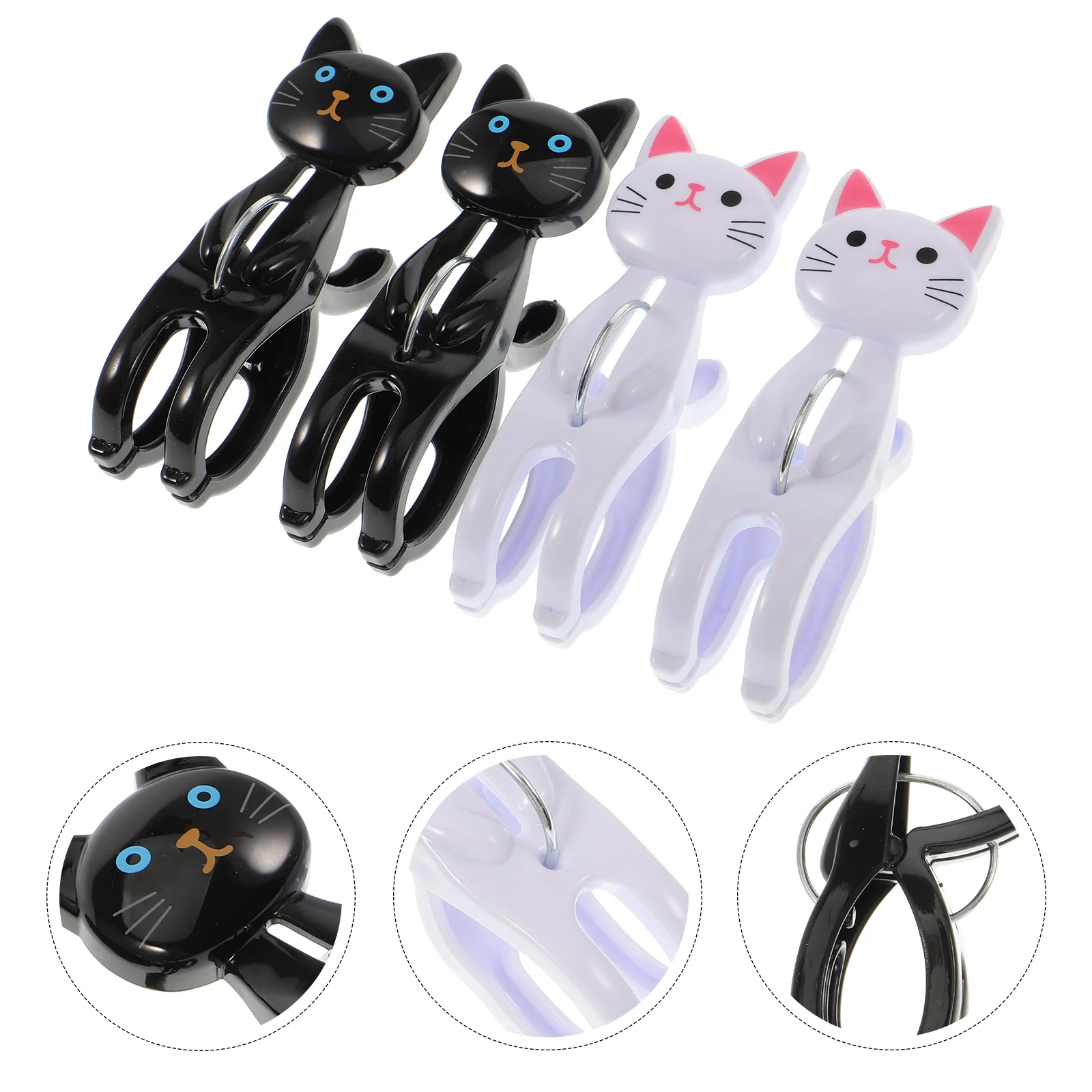 4 Pcs Sun Lounger Clips Cat Clothespin Beach Towel Cartoon for Hanging Travel Sand Remover
4 Pcs Sun Lounger Clips Cat Clothespin Beach Towel Cartoon for Hanging Travel Sand Remover