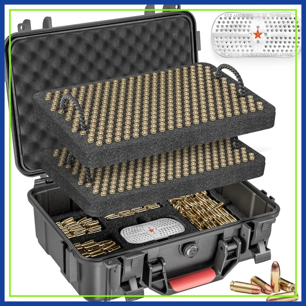 Waterproof Ammo Storage Case for 9mm, 380ACP, 38 S&W, 356 TS&W, 7.63mm Mannlicher, 8mm Steyr
Waterproof Ammo Storage Case for 9mm, 380ACP, 38 S&W, 356 TS&W, 7.63mm Mannlicher, 8mm Steyr