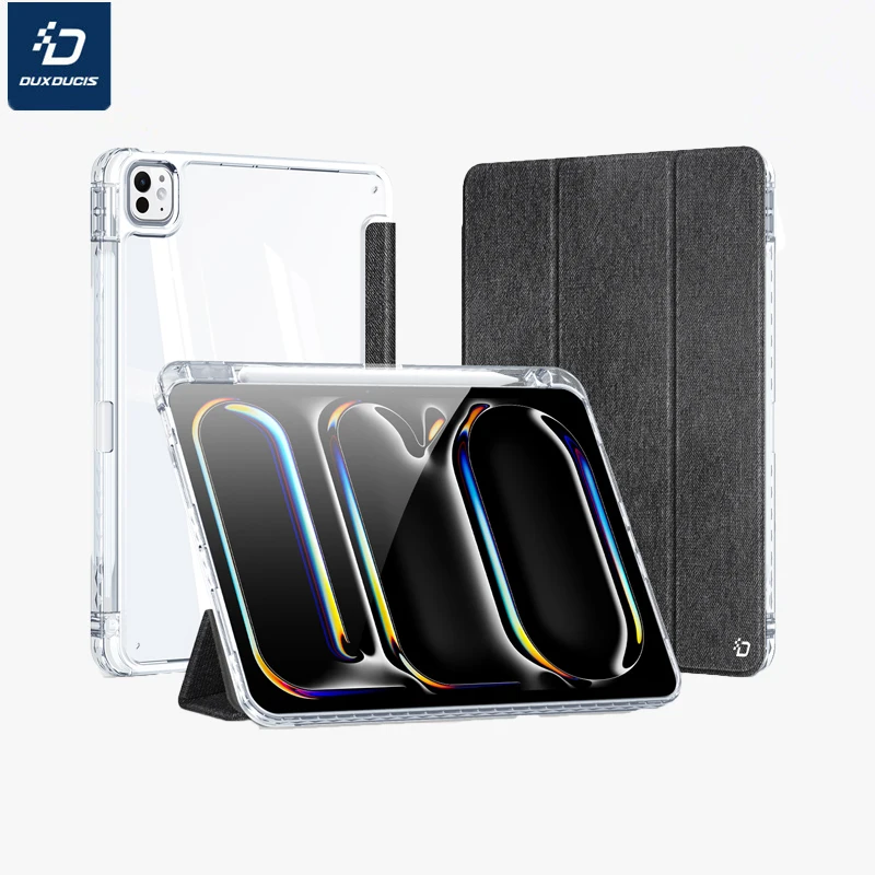 Прозрачная задняя крышка DUX DUCIS из искусственной кожи для iPad Pro 11(2024), 11 дюймов, ударопрочный чехол со слотом для ручки, защитный чехол тройного сложения с подставкой
Прозрачная задняя крышка DUX DUCIS из искусственной кожи для iPad Pro 11(2024), 11 дюймов, ударопрочный чехол со слотом для ручки, защитный чехол тройного сложения с подставкой