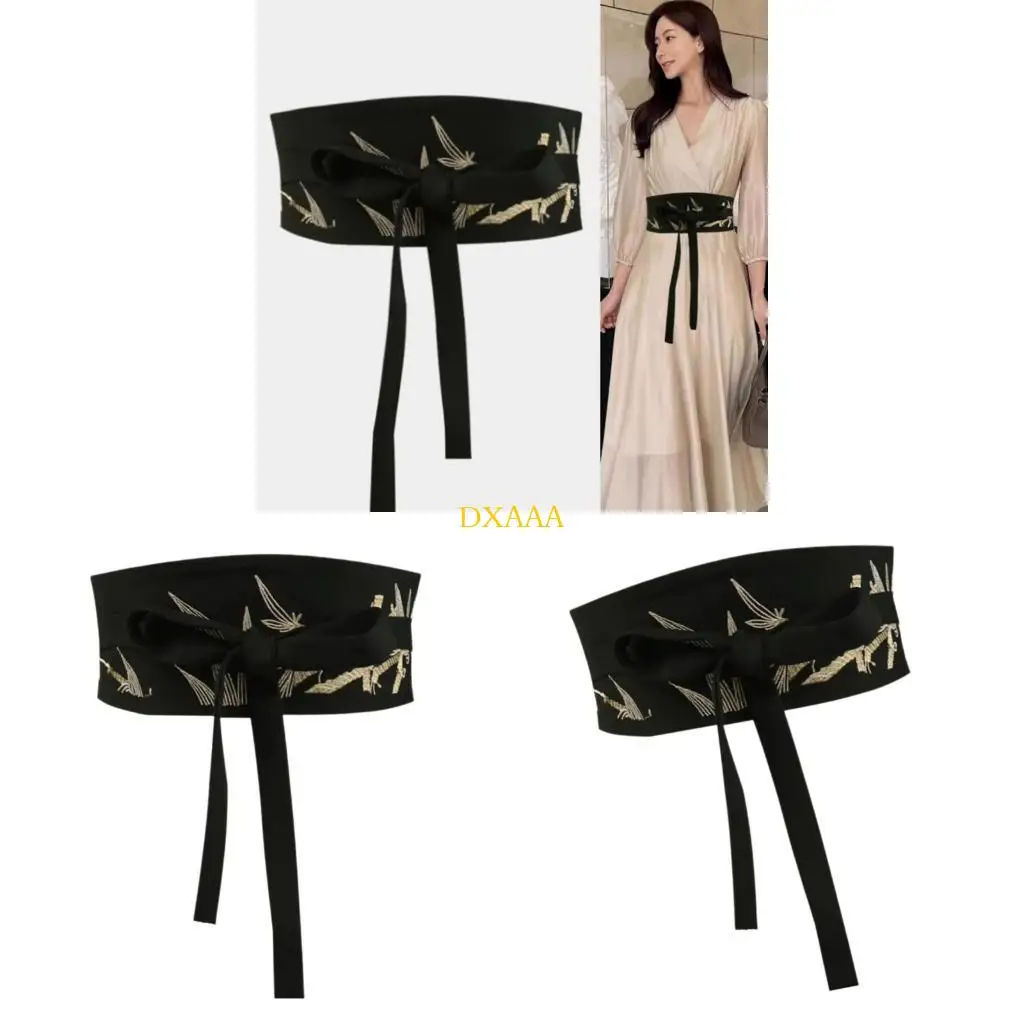 DXAA Elegant Waist Bustier Corset Belt For Women Formal Event Adjustable Tied Waist Wrap for Cultural Activity Dressingup
DXAA Elegant Waist Bustier Corset Belt For Women Formal Event Adjustable Tied Waist Wrap for Cultural Activity Dressingup