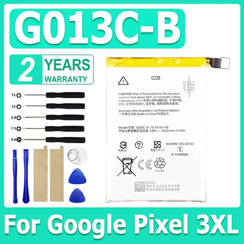 High Quality New Phone G013C-B Battery For HTC Google G013C Pixel 3XL in Stock+Tool
High Quality New Phone G013C-B Battery For HTC Google G013C Pixel 3XL in Stock+Tool