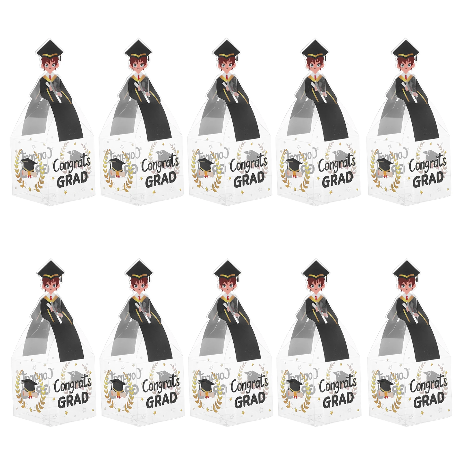 20pcs Graduation Boxes Clear PVC Grad Boxes Containers Party Decorations Season Souvenir Packaging Box Bags
20pcs Graduation Boxes Clear PVC Grad Boxes Containers Party Decorations Season Souvenir Packaging Box Bags