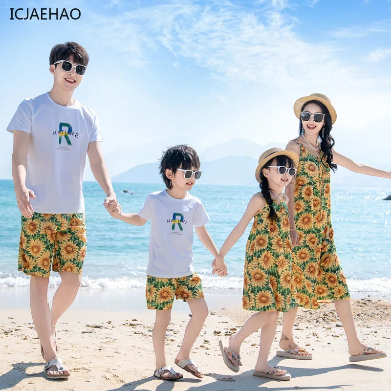 2025 Mom Daughter Father Son Family Matching Sweet Strappy Beach Dresses Set Cute Flowy Summer Seaside Outfits Twin Wear
2025 Mom Daughter Father Son Family Matching Sweet Strappy Beach Dresses Set Cute Flowy Summer Seaside Outfits Twin Wear