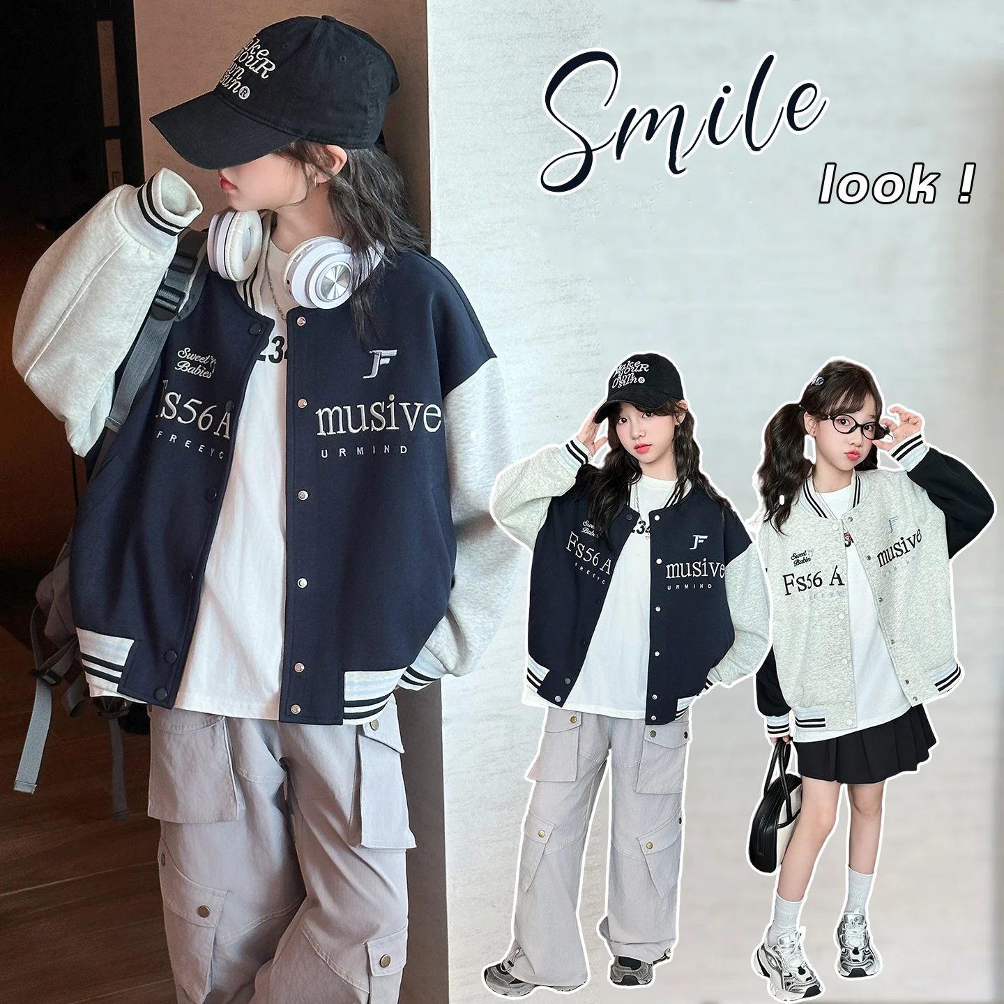 Kids Baseball Coat Age4-14Y Baby Girl Casual Fashion Outfit Toddler Girl Preppy Outwear Child American Style SpringAutumn Jacket
Kids Baseball Coat Age4-14Y Baby Girl Casual Fashion Outfit Toddler Girl Preppy Outwear Child American Style SpringAutumn Jacket
