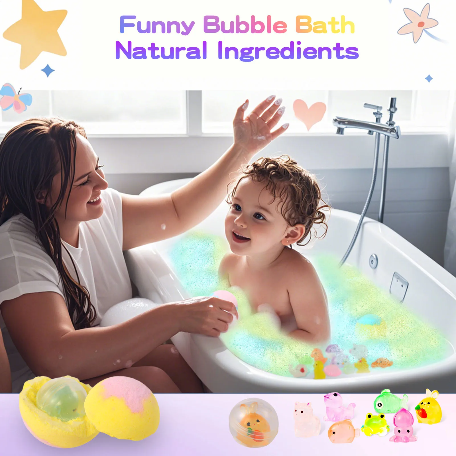 Surprise Toys Inside Fun Bubble Bath Bombs Colorful Foaming Relaxing Children Bath Fizzers
Surprise Toys Inside Fun Bubble Bath Bombs Colorful Foaming Relaxing Children Bath Fizzers