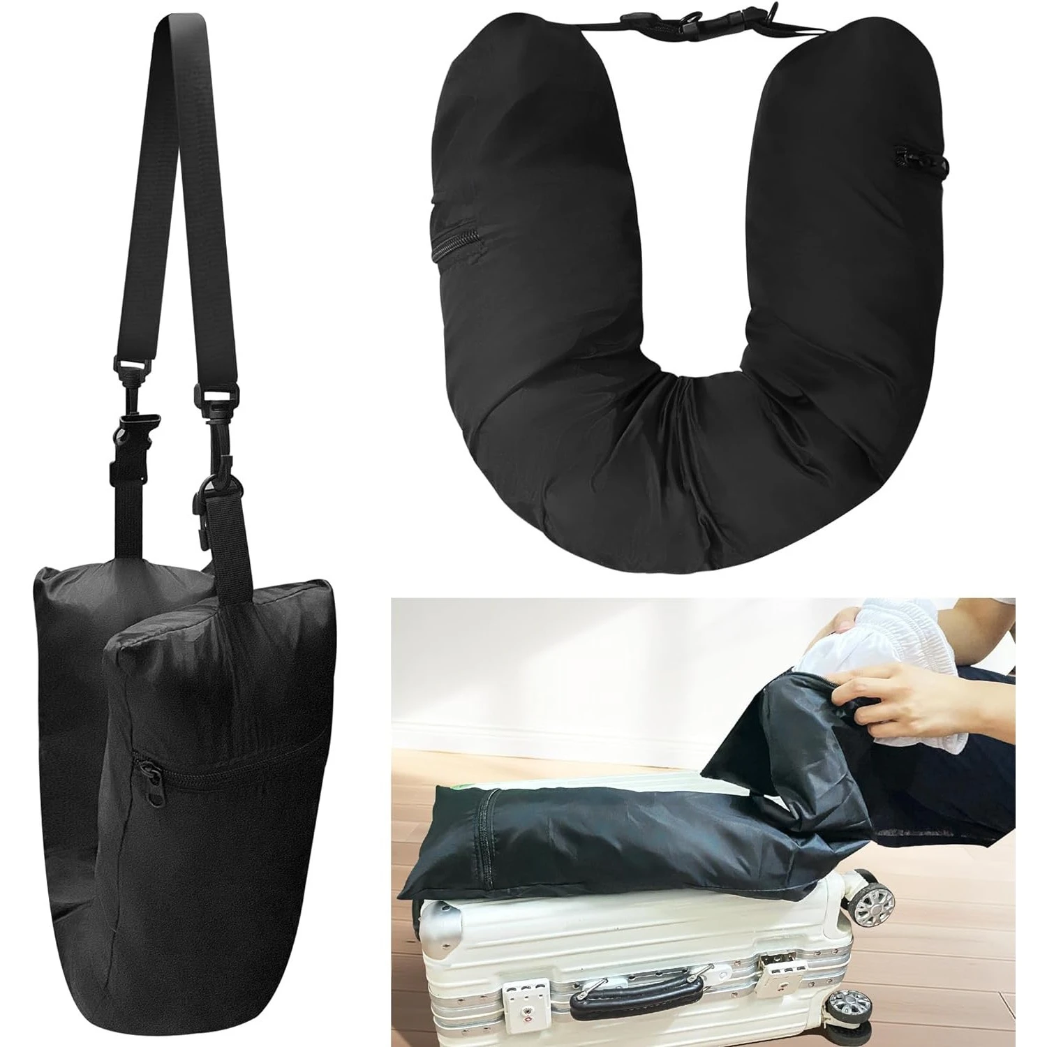 Travel Portable Pillow, Functional Nylon Neck Pillow, Lightweight Carry On Travel Accessories
Travel Portable Pillow, Functional Nylon Neck Pillow, Lightweight Carry On Travel Accessories