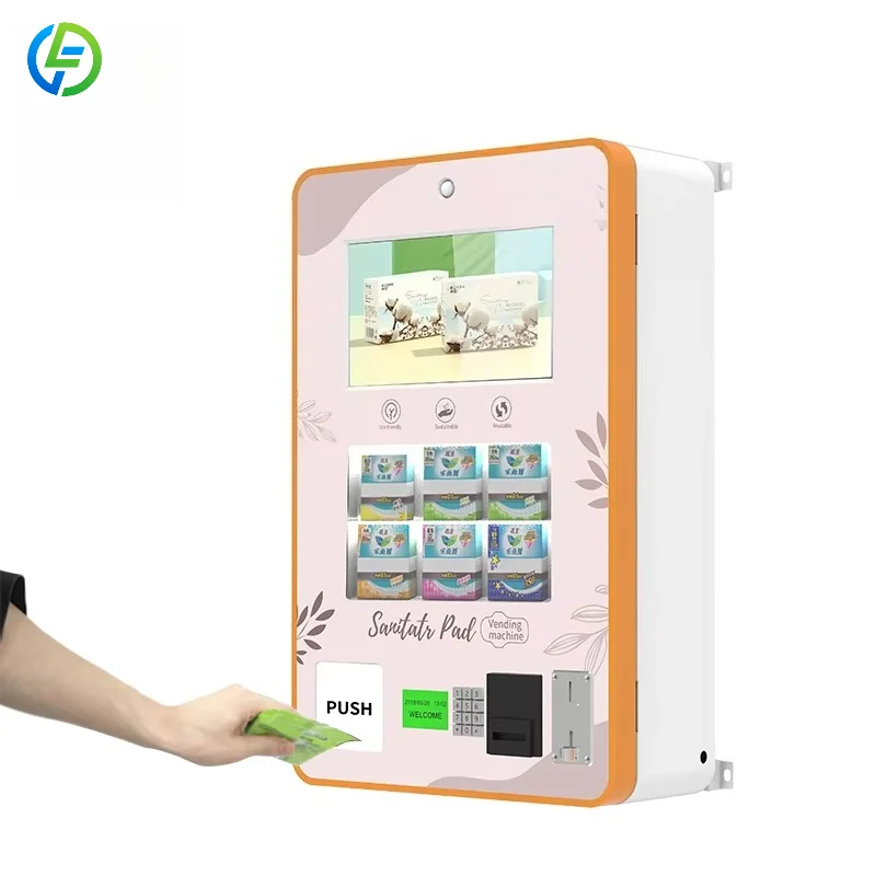 Customized Wall-Mounted Small Sanitary Napkin Vending Machine Coin-Operated Mini Tampon-Free Vending Machine with SDK Function
Customized Wall-Mounted Small Sanitary Napkin Vending Machine Coin-Operated Mini Tampon-Free Vending Machine with SDK Function