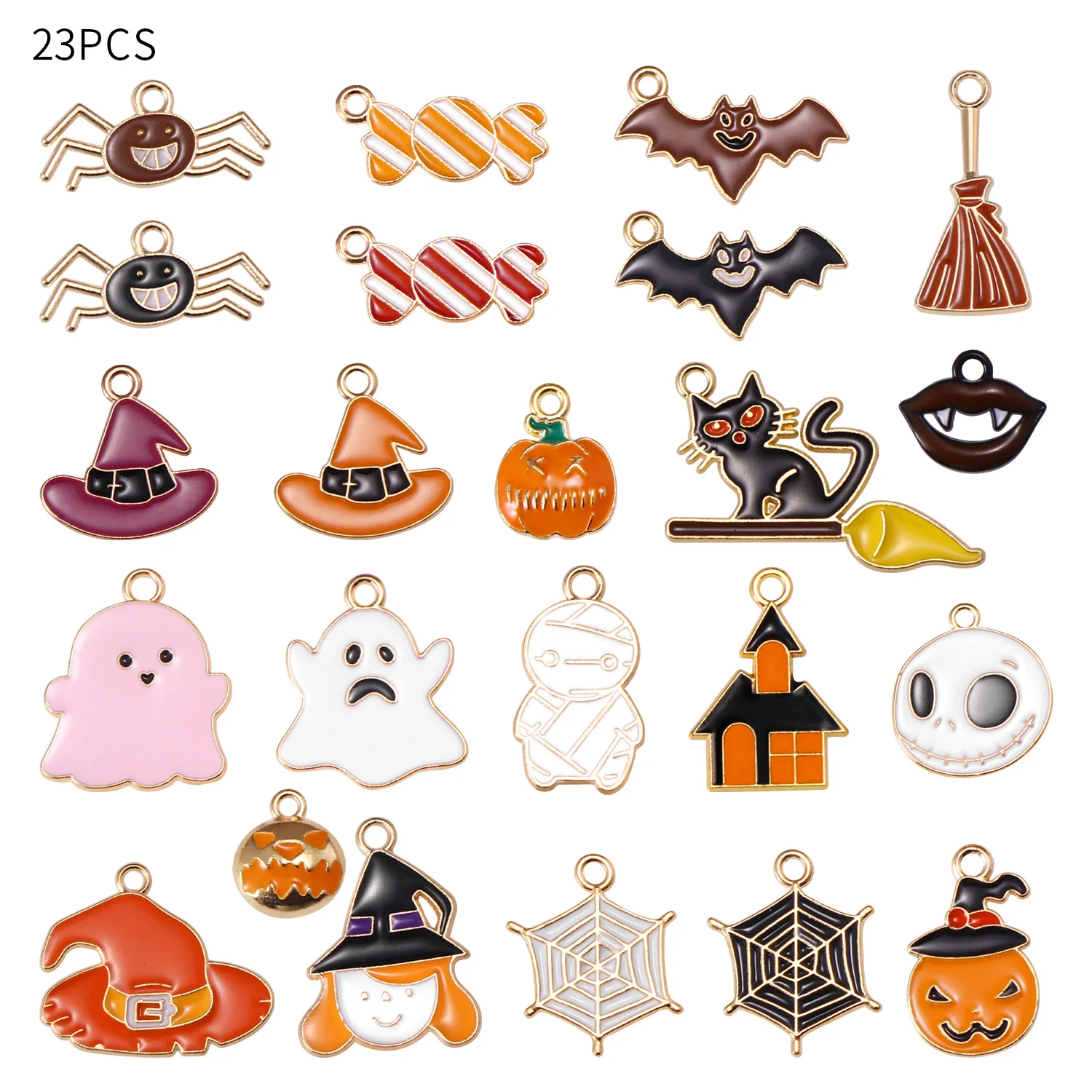 Funny Halloween Series Enamel Pumpkin&Ghost&Broom&Candy Alloy Pendant for DIY Personalized Jewelry Decoration Accessory 
Funny Halloween Series Enamel Pumpkin&Ghost&Broom&Candy Alloy Pendant for DIY Personalized Jewelry Decoration Accessory
