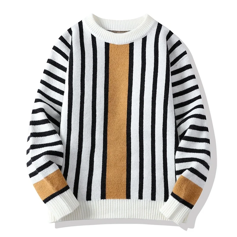 Autumn 2023 New Winter Cashmere Knitted Sweater Men Long Sleeve Loose Mens Christmas Sweaters Thick Warm Male Striped Pullovers
Autumn 2023 New Winter Cashmere Knitted Sweater Men Long Sleeve Loose Mens Christmas Sweaters Thick Warm Male Striped Pullovers