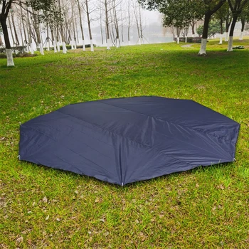 캠핑 텐트 타프, 대피소, 해변 매트, 피크닉 매트, 검은색, 대각선 400cm/4m, 팔각형, Tingxue400