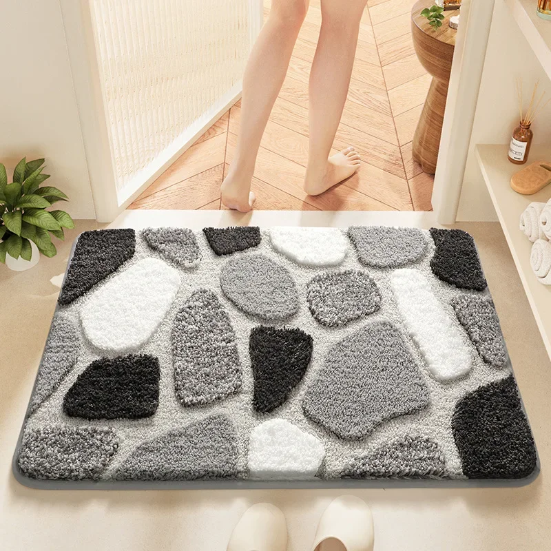 Water-absorbent Anti-slip Bath Mat Flocked Thickened Microfiber Bathroom Rug Carpet Bathroom Door Quick-drying Foot Mat
Water-absorbent Anti-slip Bath Mat Flocked Thickened Microfiber Bathroom Rug Carpet Bathroom Door Quick-drying Foot Mat