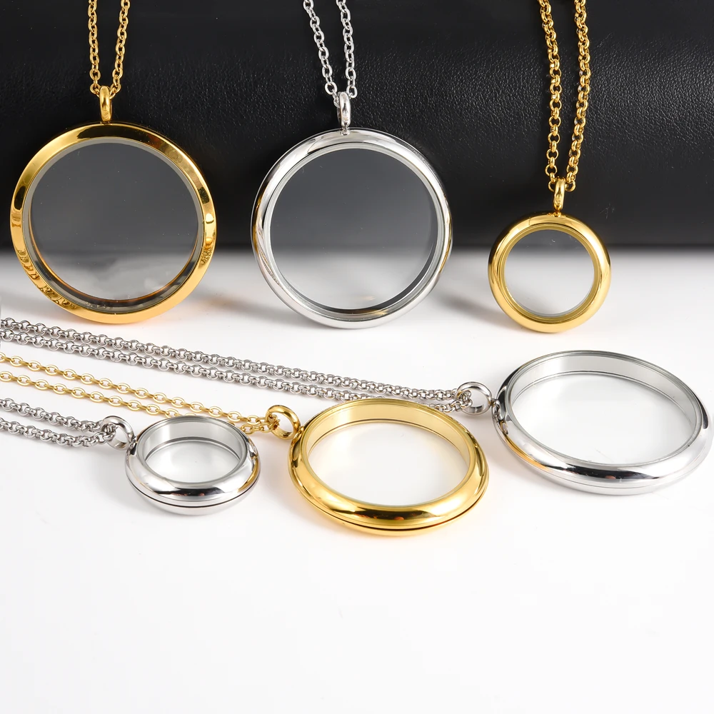 1Pc 17/28/32mm Stainless Steel Round Memory Reliquary Photo Locket Pendant Necklaces Living Coin Bezel Medaillon Collar Jewelry
1Pc 17/28/32mm Stainless Steel Round Memory Reliquary Photo Locket Pendant Necklaces Living Coin Bezel Medaillon Collar Jewelry